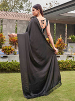 Thumbnail for Tikhi Imli Striped Satin Ready to Wear Saree - Distacart
