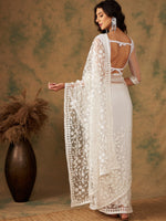 Thumbnail for Sangria Embroidered Net Sarees - Distacart