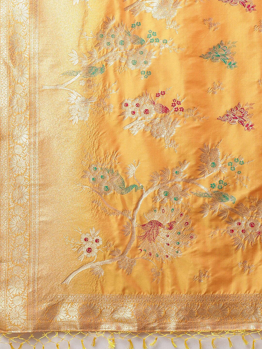 Mitera Woven Design Zari Silk Blend Banarasi Saree - Distacart