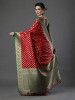 Thumbnail for Mitera Woven Design Zari Silk Blend Banarasi Saree - Distacart