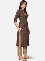 Thumbnail for Kalini Women Floral Embroidered Straight Kurta with Trousers & Dupatta - Distacart