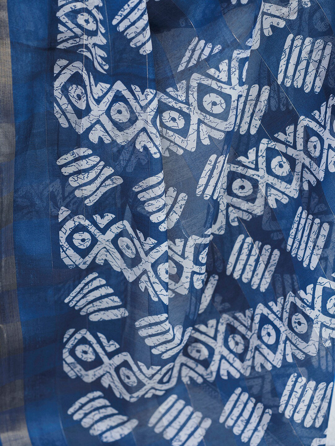 Kalini Batik Printed Zari Bagh Sarees - Distacart