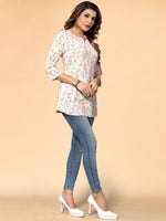 Thumbnail for Kalini Women Off White Floral Printed Kurta - Distacart