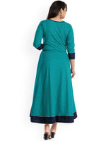 Thumbnail for Kalini Women Green Yoke Design Thread Work Anarkali Kurta - Distacart