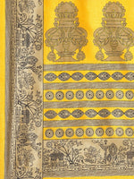 Thumbnail for Saree Mall Yellow & Beige Printed Saree - Distacart