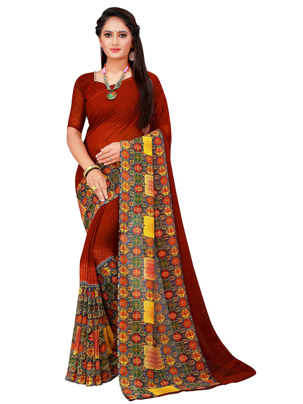 Kalini Women Brown Sarees - Distacart
