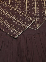 Thumbnail for Kalini Women Brown Anarkali Kurta - Distacart