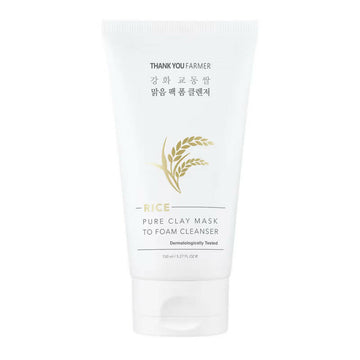 Thank You Farmer Rice Pure Clay Mask To Foam Cleanser - Distacart