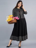 Thumbnail for Kalini Women Black Geometric Printed Anarkali Kurta - Distacart