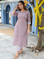 Thumbnail for Kalini Kalini Women Floral Printed Kurta with Trousers - Distacart