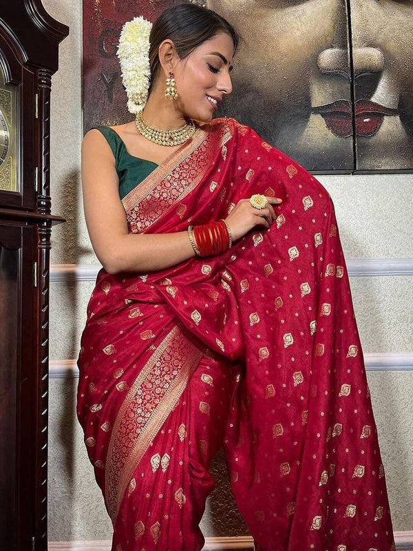 Kalini Woven Design Zari Banarasi Saree - Distacart