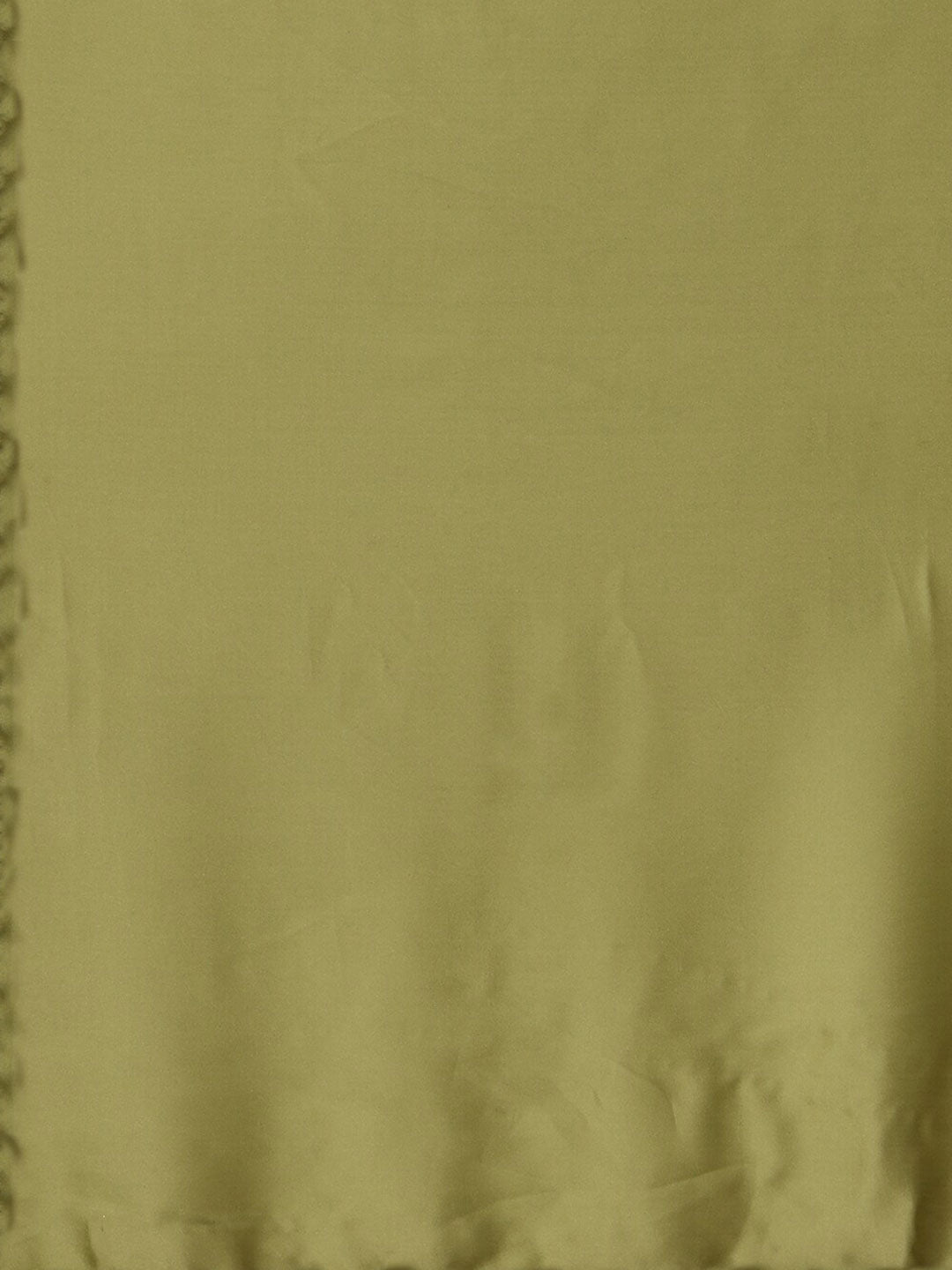 Sangria Olive Green Satin Saree With Beads Embelished Border - Distacart