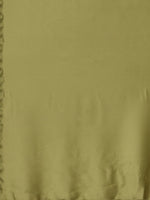 Thumbnail for Sangria Olive Green Satin Saree With Beads Embelished Border - Distacart