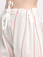 Thumbnail for Kalini Women White Printed Pure Cotton Kurta with Trousers & With Dupatta - Distacart