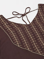 Thumbnail for Kalini Women Brown Anarkali Kurta - Distacart