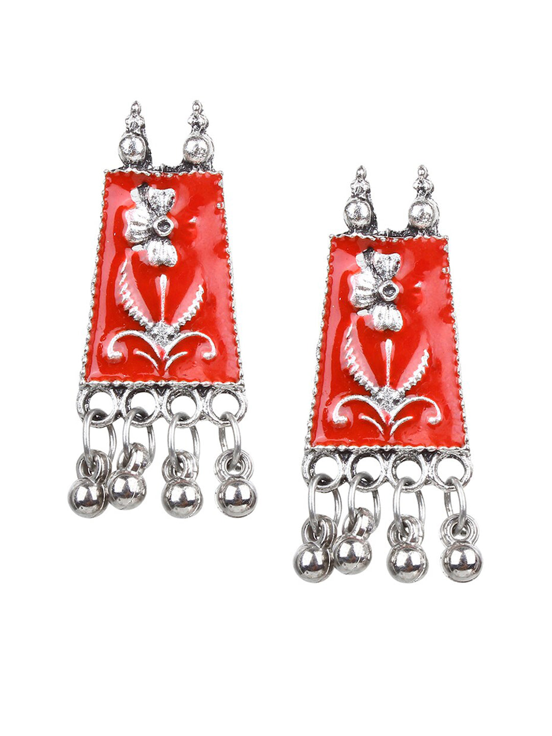 Cardinal Women Red Chocker Necklace & Earrings Jewellery Set - Distacart