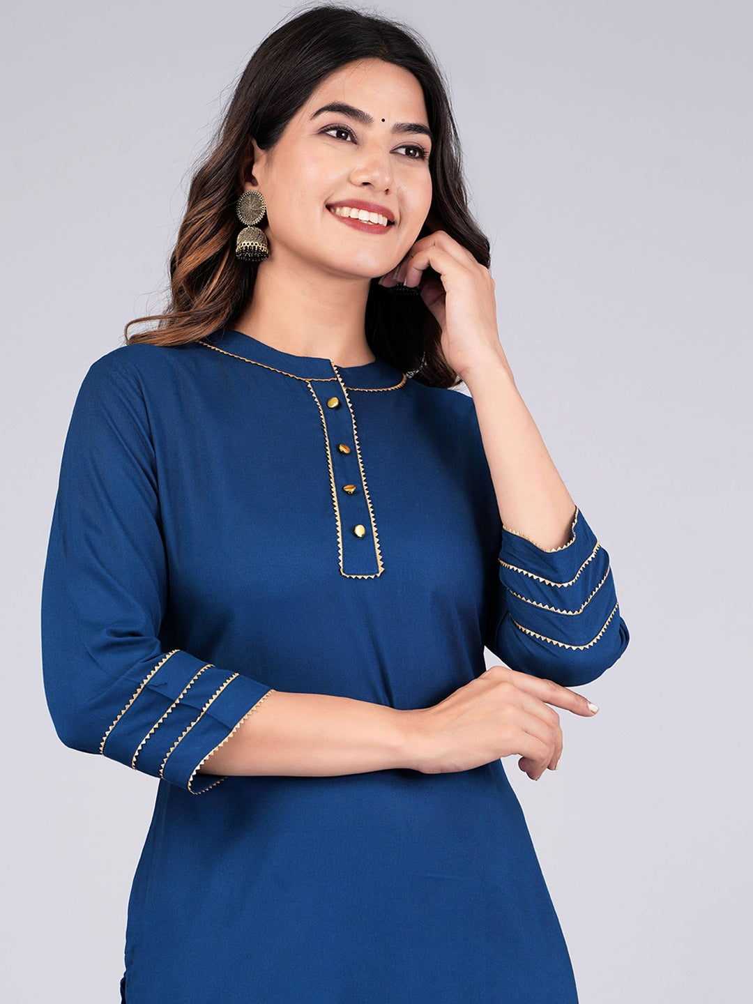 Kalini Regular Gotta Patti Kurta With Trousers - Distacart