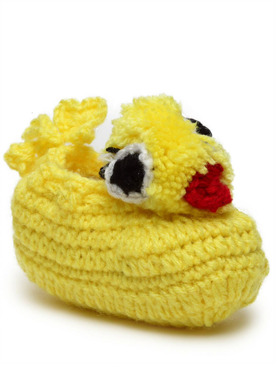 Chutput Kids Woollen Hand Knitted Duck Face Detailed Booties - Yellow - Distacart