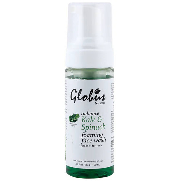 Globus Naturals Kale & Spinach Foaming Face Wash - Distacart