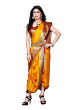 Thumbnail for Mimosa Women's Traditional Crepe Kanjivaram Silk Gold Saree - Distacart
