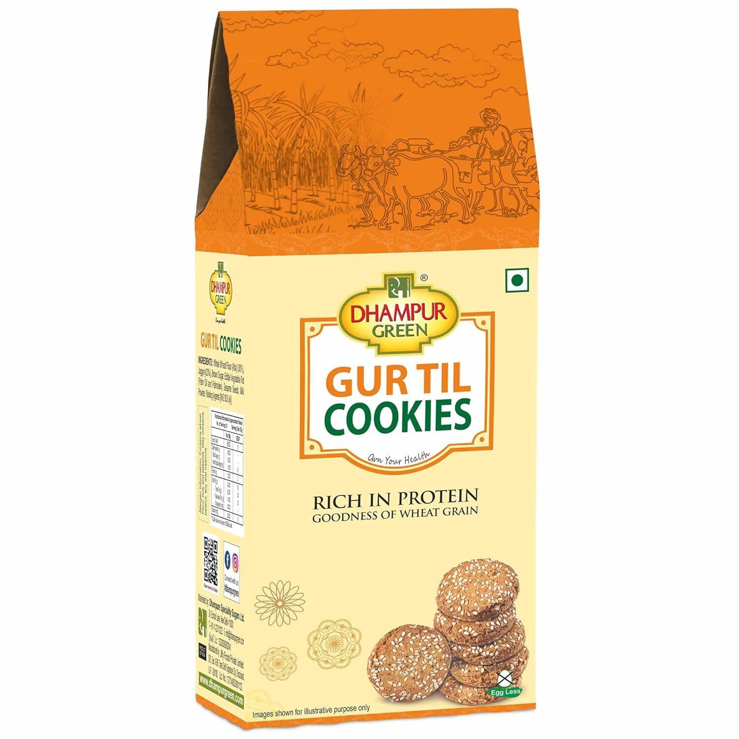 Dhampur Green Gur Til Cookies - Distacart
