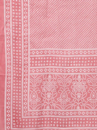 Thumbnail for Yufta Women Pink Printed Regular Pure Cotton Kurta with Palazzo and Dupatta