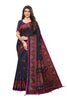 Vamika Blue Color Jute Silk Mirror Work Saree