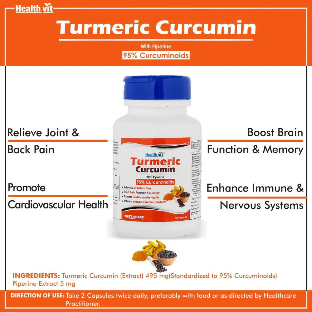 Healthvit Ultra-Pure Turmeric Curcumin Capsules - Distacart
