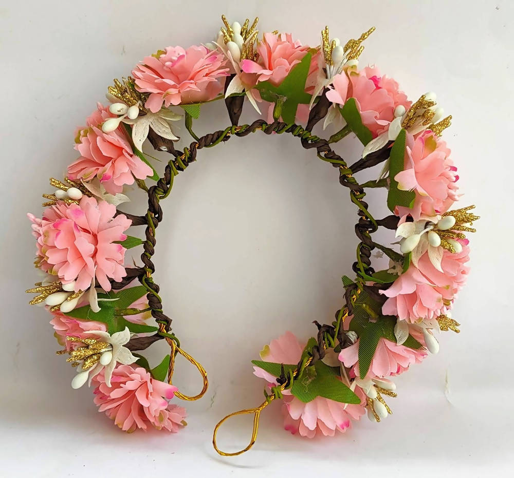 Peach Bridal Gajra Hair Accessories - Distacart