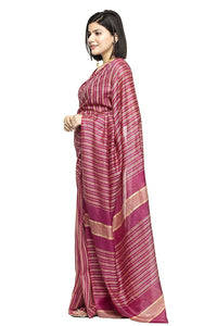 Thumbnail for Mominos Fashion Purple Color Bhagalpuri Saree