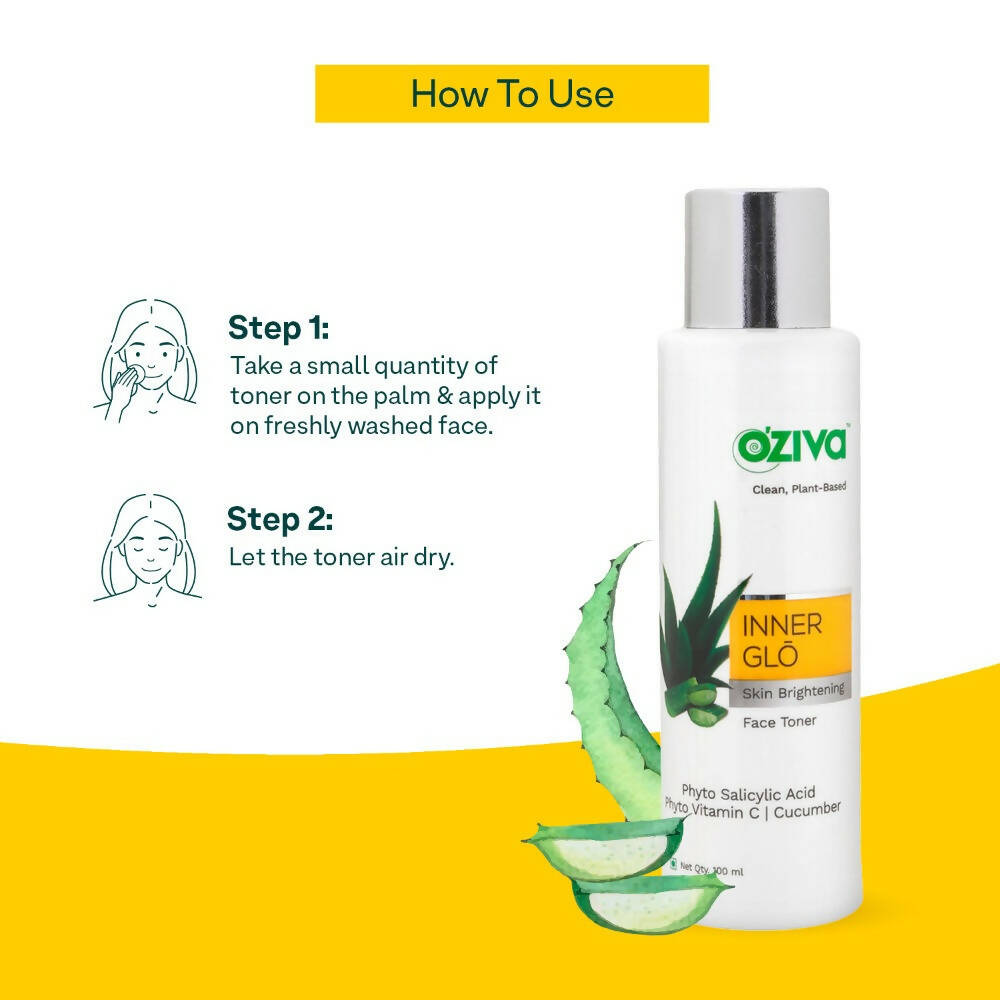 OZiva Inner Glo Skin Brightening Face Toner - Distacart