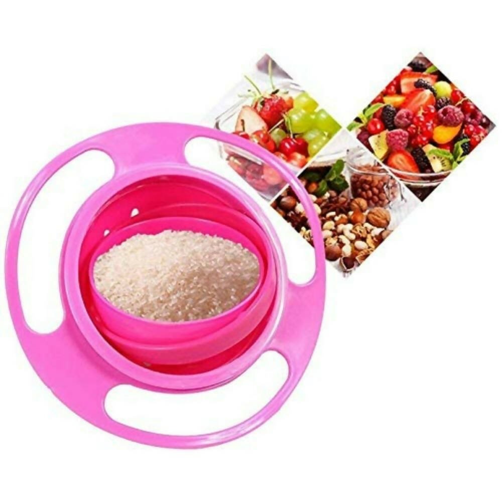 Nightstar 360° Revolving Spill Proof Food Snack Feeding Bowl Multicolor - Distacart