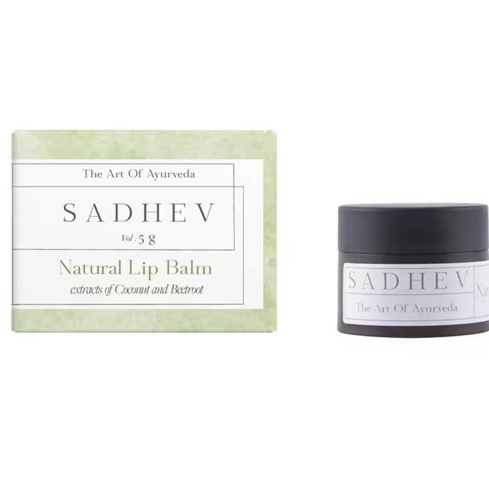 Sadhev Ayurvedic Natural Lip Balm-Beetroot & Coconut - Distacart