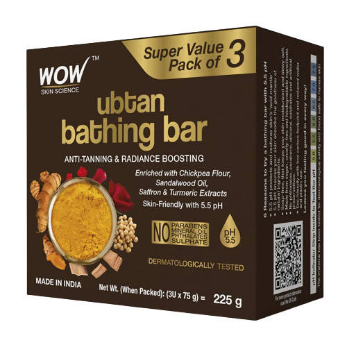Wow Skin Science Ubtan Bathing Bar - Distacart