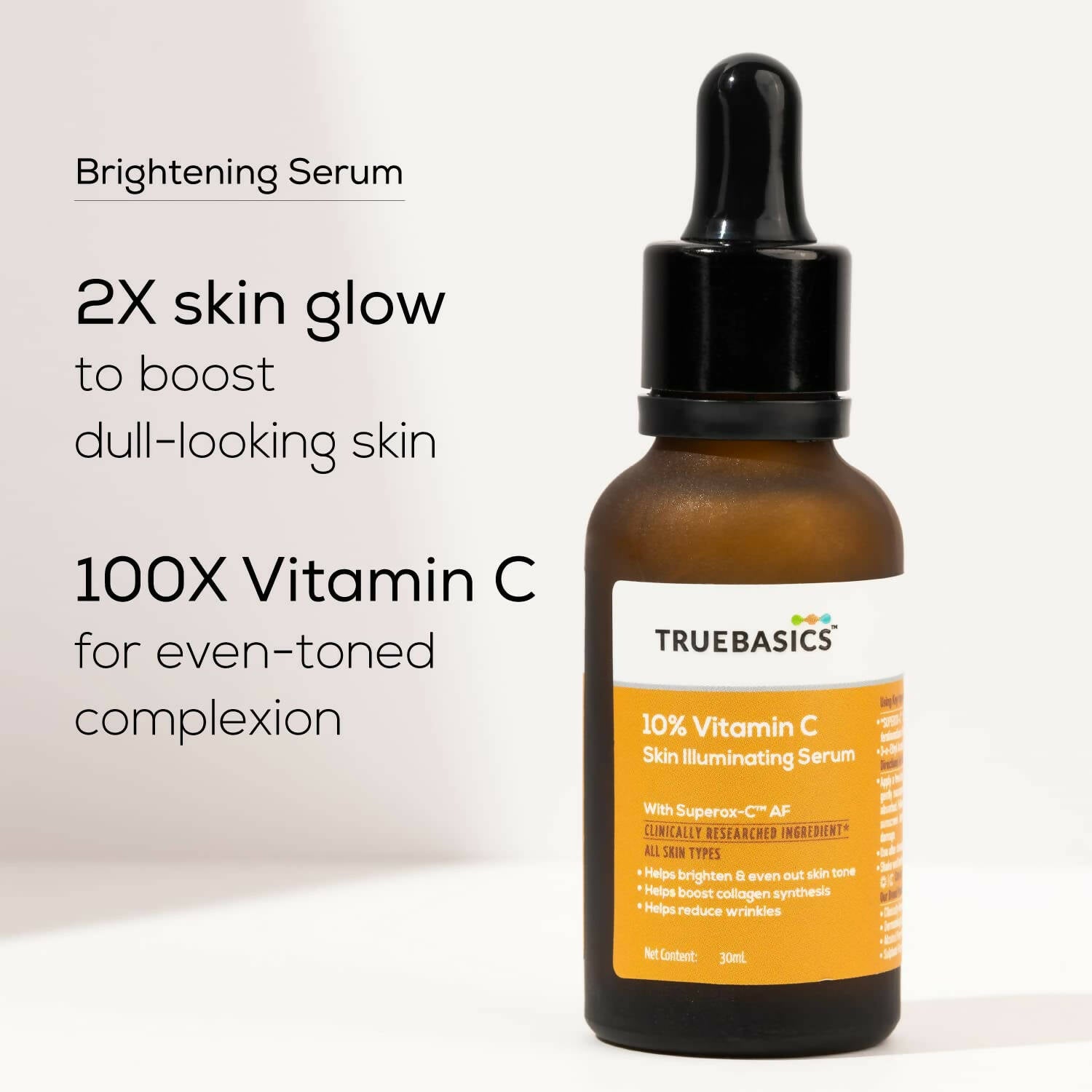 TrueBasics 10% Vitamin C Skin Illuminating Face Serum - Distacart