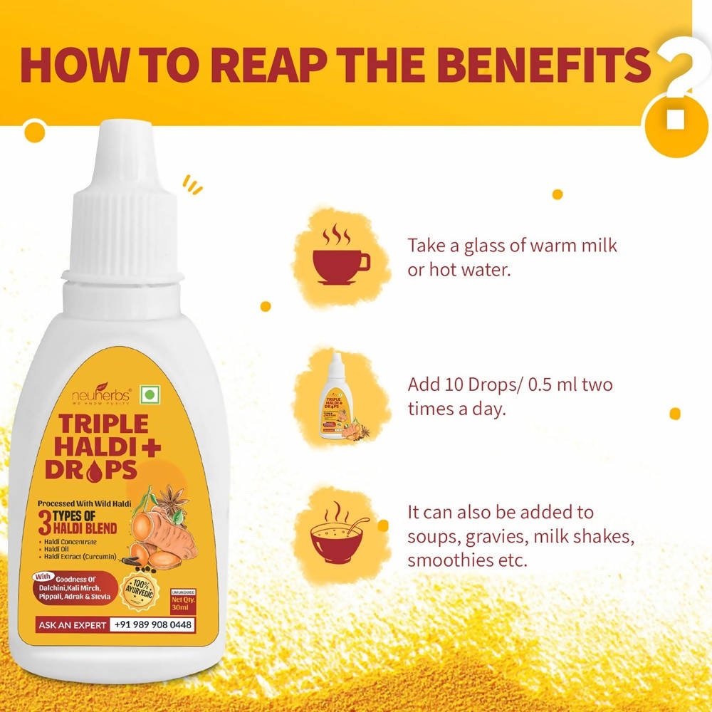 Neuherbs Triple Haldi Plus Drops - Distacart