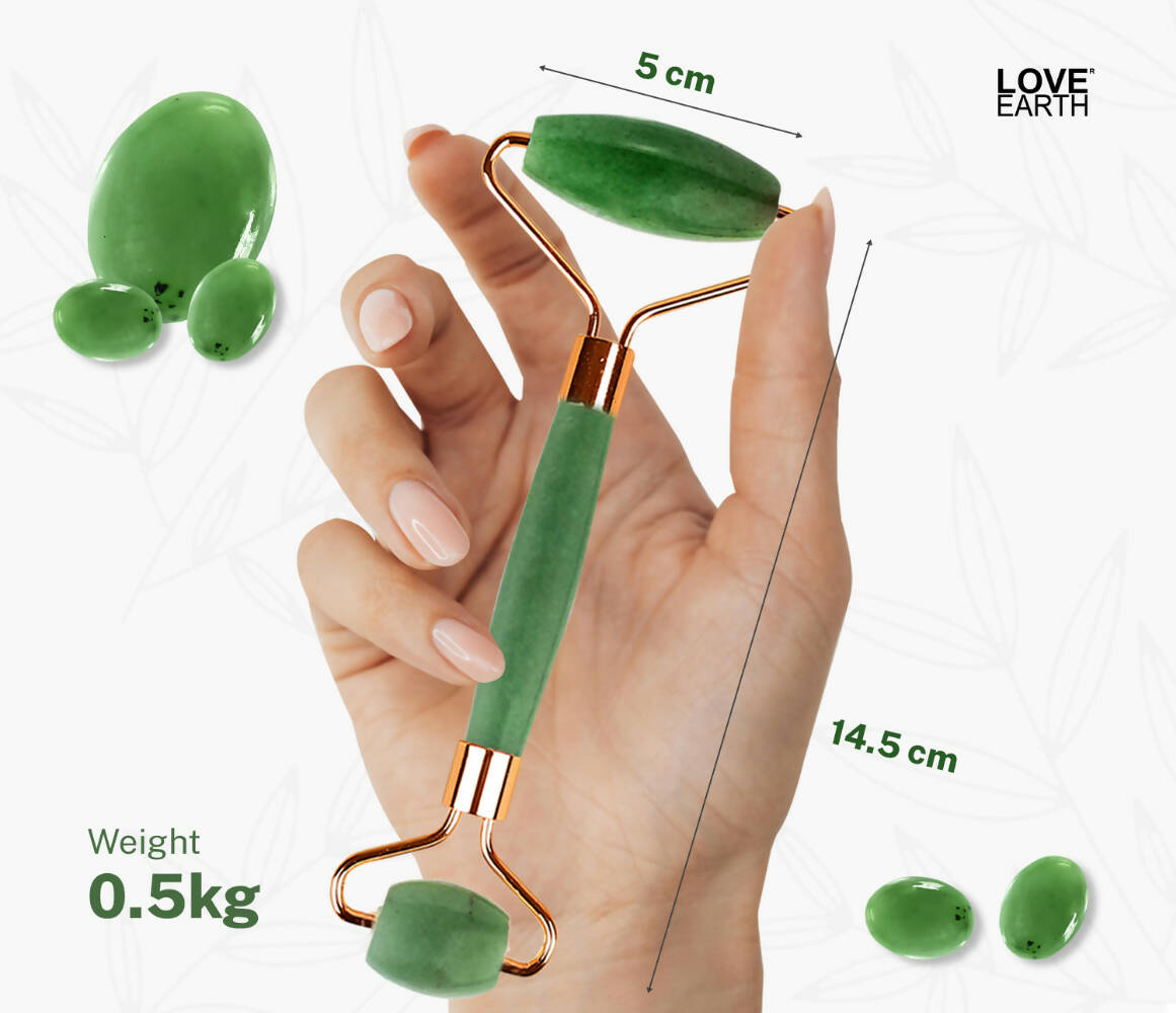 Love Earth Jade Face Roller - Distacart