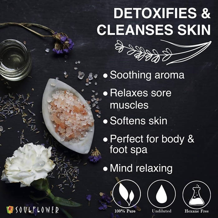 Soulflower Aromatherapy Essential Oil Lavender Bath Salt Enriched With Himalayan Pink Rock Salt - Distacart