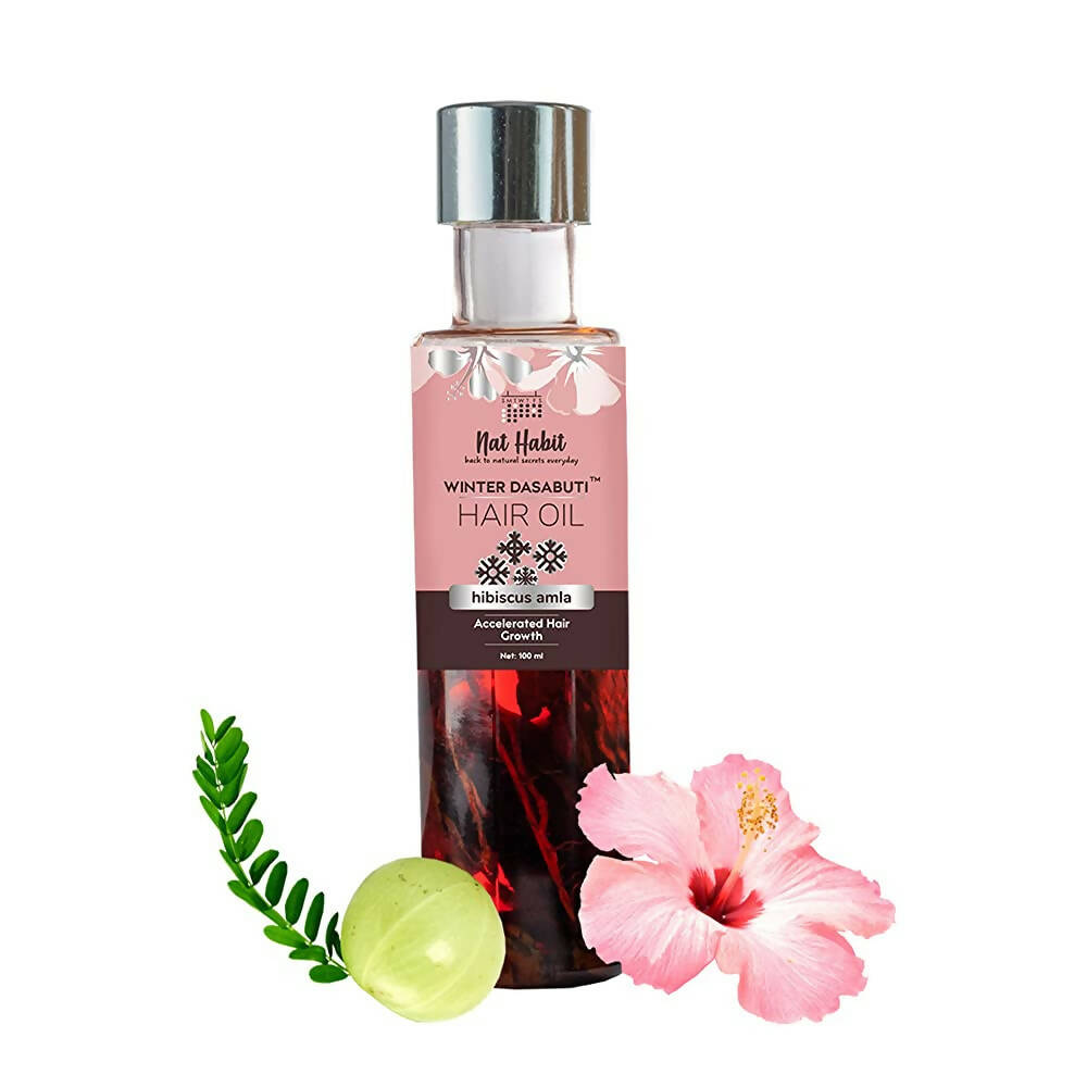 Nat Habit Hibiscus Amla Winter Dasabuti Hair Oil - Distacart