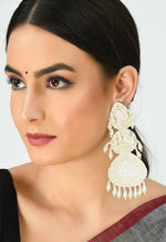 Thumbnail for Mominos Fashion Johar Kamal Handicraft Off White Pearls Earrings - Distacart