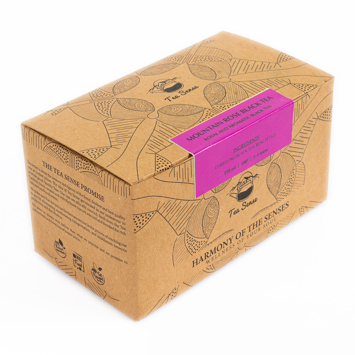 Tea Sense Mountain Rose Black Tea Bags Box - Distacart