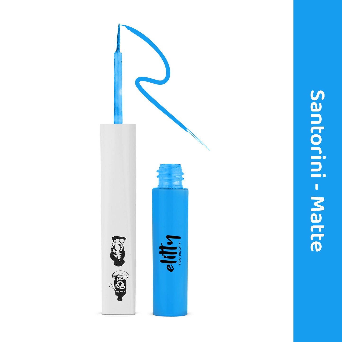 Elitty Eye Gotta Feeling - Pop Eyeliner Matte-Santorini- Light Blue - Distacart
