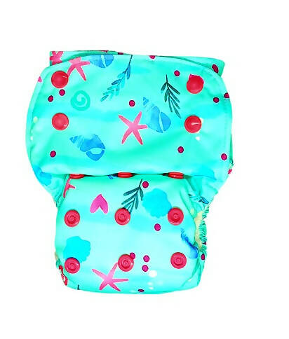 Kindermum Nano Aio Cloth Diaper With 2 Organic Cloth Insert- Seashore For Kids - Distacart