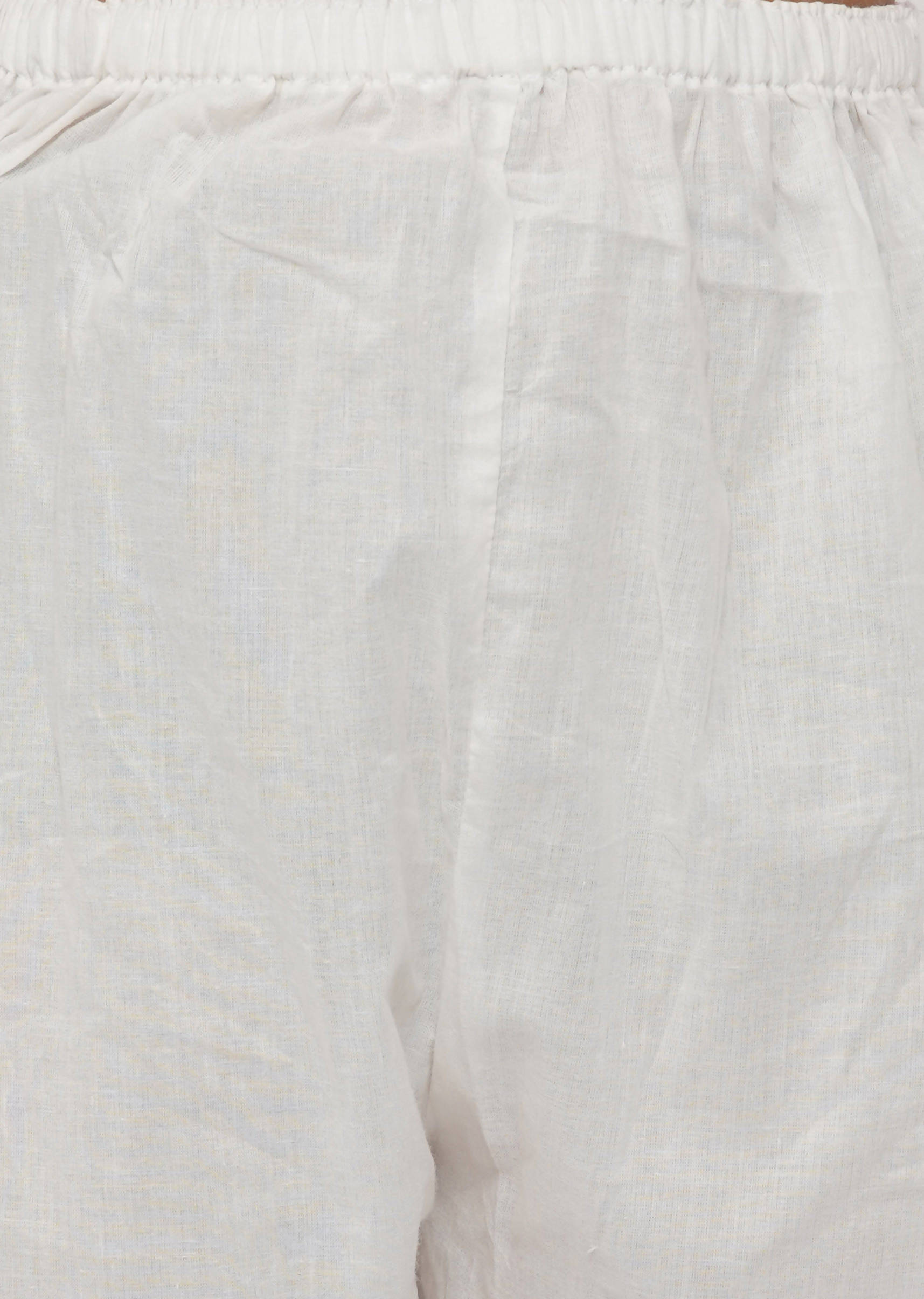 Little Bansi Cotton Silk Floral Kurta with Pearl Buttons & Pyjama - Orange & Cream - Distacart