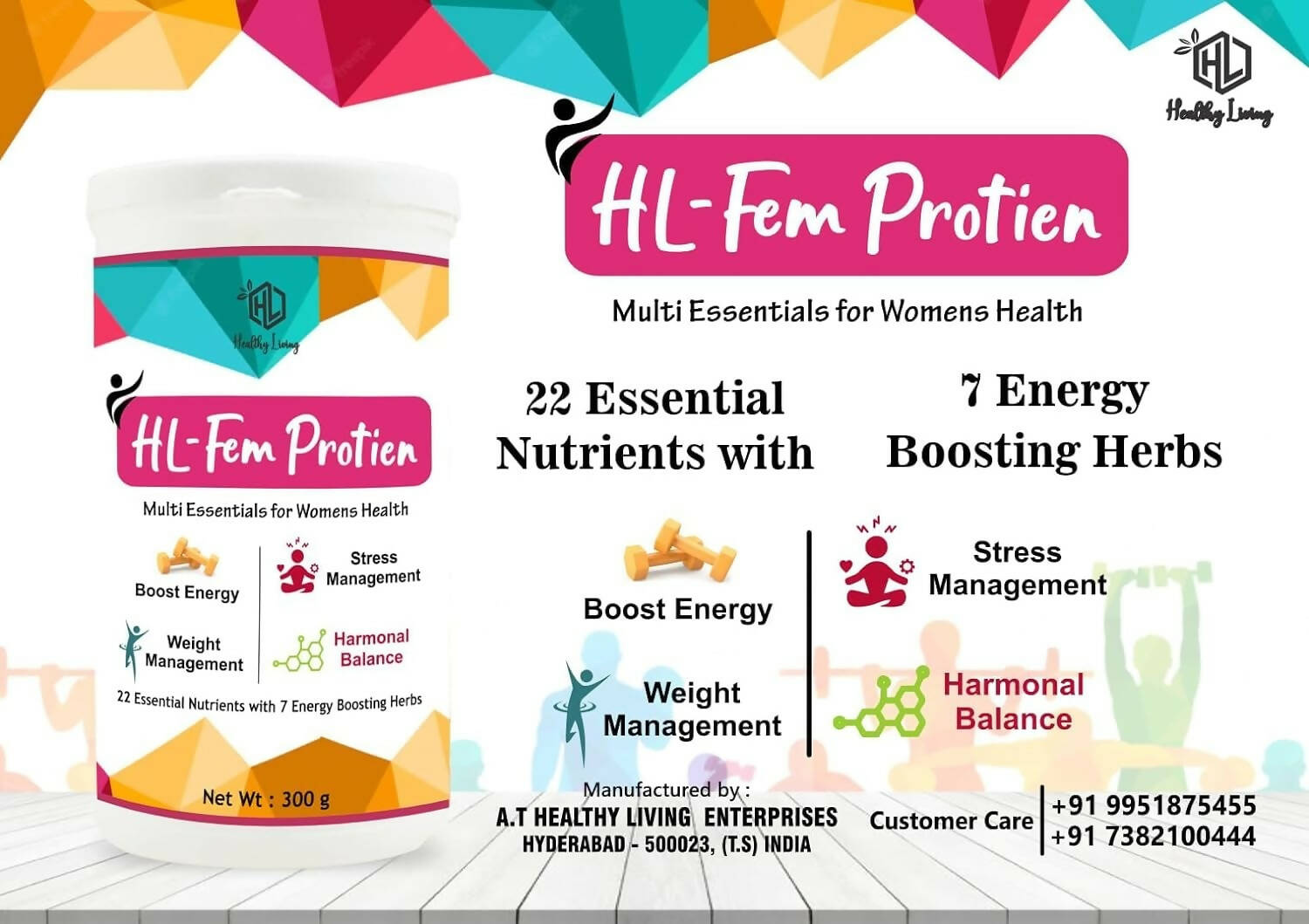 Healthy Living HL - Fem Protein Powder for Women - Distacart