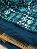 Thumbnail for House of Panchhi Teal Net Sequinse Work Lehenga & Blouse, Dupatta - Distacart