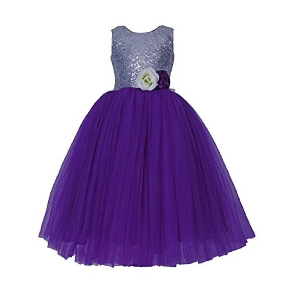 Asmaani Baby Girl Multi Color Satin A-Line Maxi Full Length Dress (AS-DRESS_22034) - Distacart