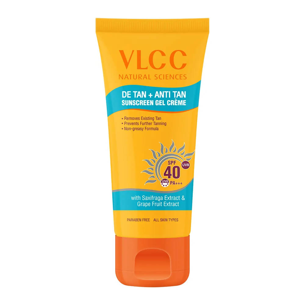 VLCC De Tan Anti Tan Sunscreen Gel Creme SPF 40 PA+++ - Distacart