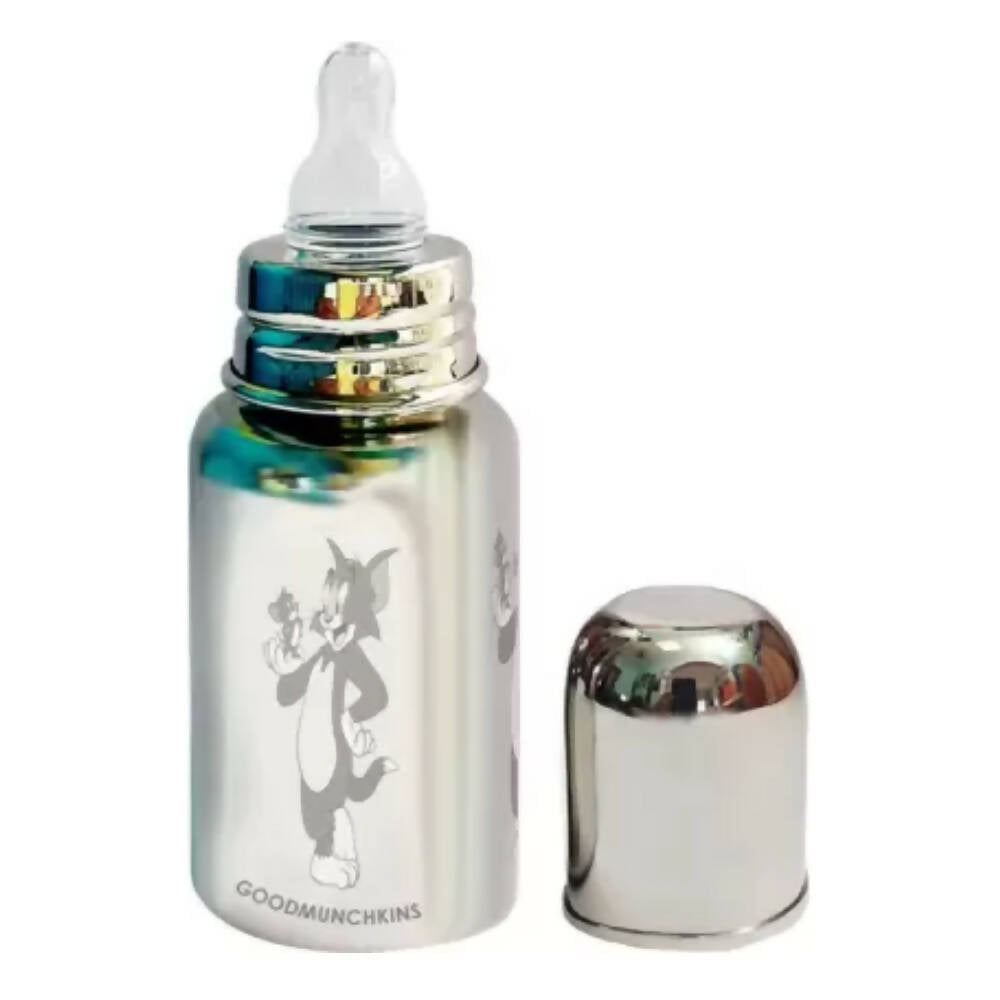 Goodmunchkins Stainless Steel Feeding Bottle 304 Grade Steel, Jointless, BPA Free, Rustfree Bottle For Kids 150 ml - Distacart