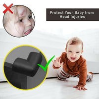 Thumbnail for Safe-O-Kid Corner Guards Cushions L Shaped, Small, Black For Kids Protection - Distacart